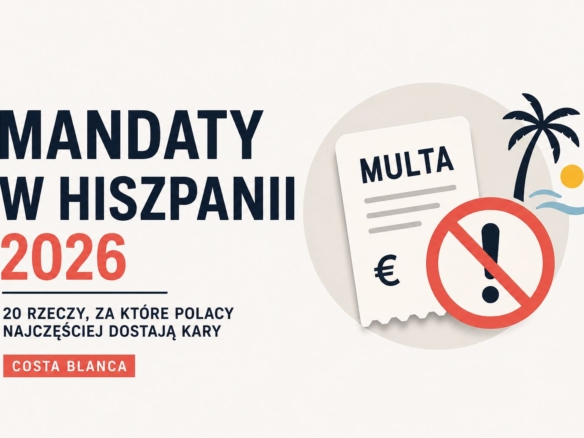, Mandaty w Hiszpanii 2026. 20 rzeczy, za kt&oacute;re Polacy najczęściej dostają kary na Costa Blanca
